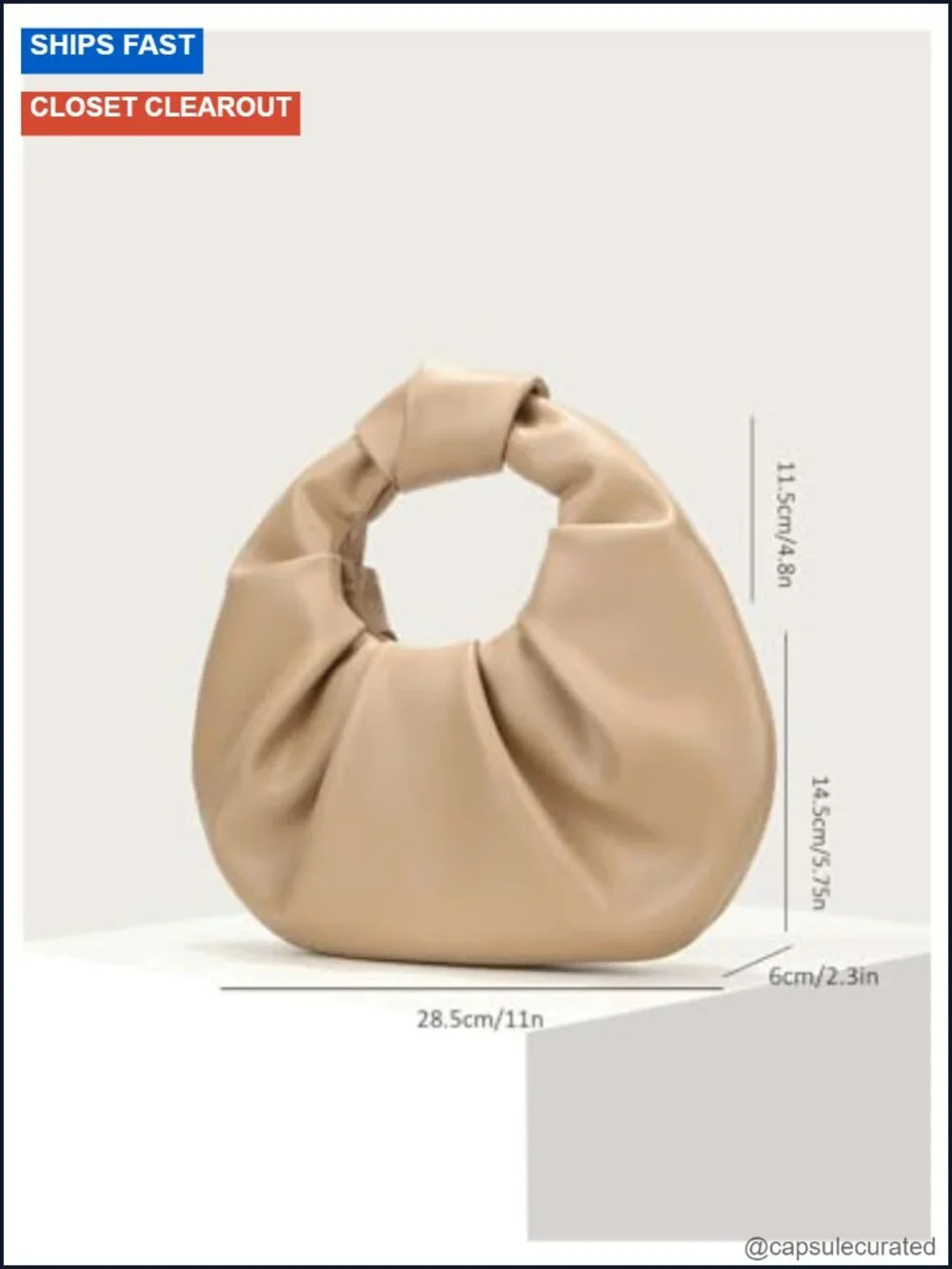 Verdusa Women's Faux Leather Ruched Hobo Bag Top Handle Button Closure Evening
